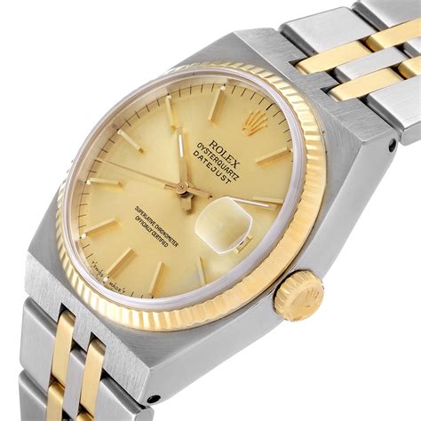 rolex 17013b oysterquartz datejust 2-tone gold s.s mens|rolex oysterquartz price.